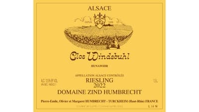 Domaine Zind-Humbrecht Clos Windsbuhl Riesling Alsace AOC 2023 1.5L from Turquoise Wines